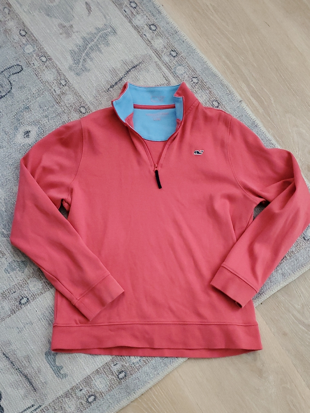 Vineyard Vines Teen Boys Pima Cotton 1/4 Zip Pullover Top Shirt SzL (16)
